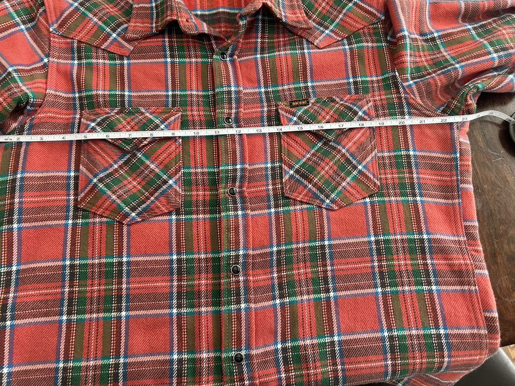 Iron Heart IHSH-436 "Watermelon Man" Western 12oz Ultra Heavy Flannel Tagged XL