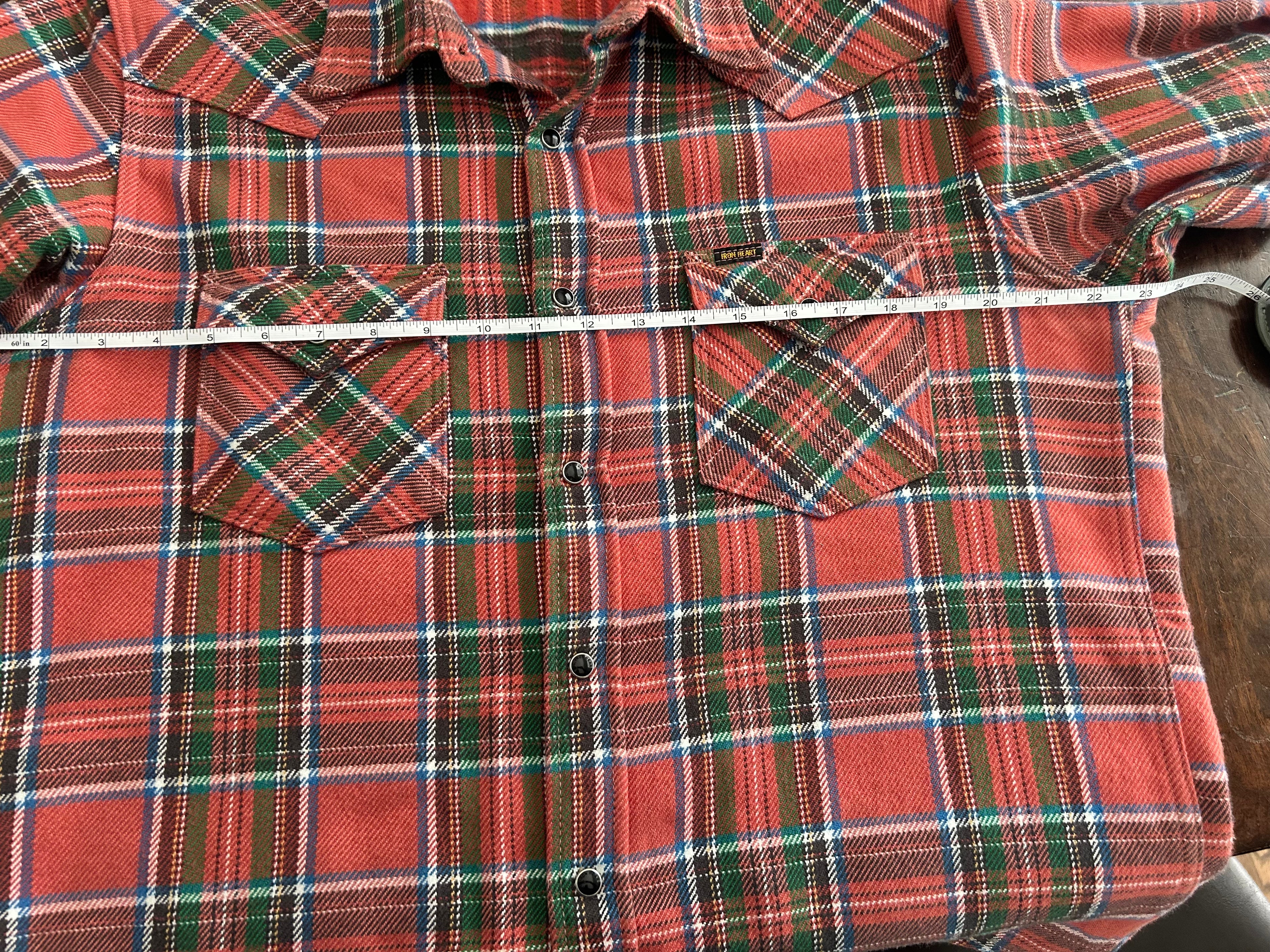 Iron Heart IHSH-436 "Watermelon Man" Western 12oz Ultra Heavy Flannel Tagged XL