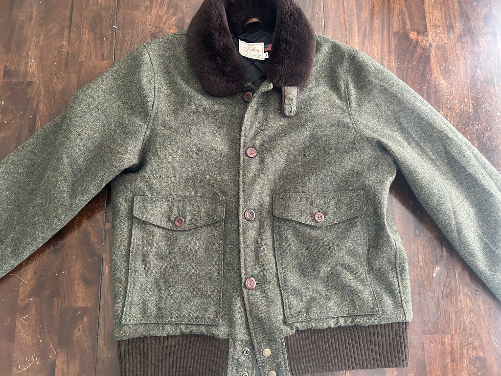 Dehen Tweed Flyers Jacket Tagged Large