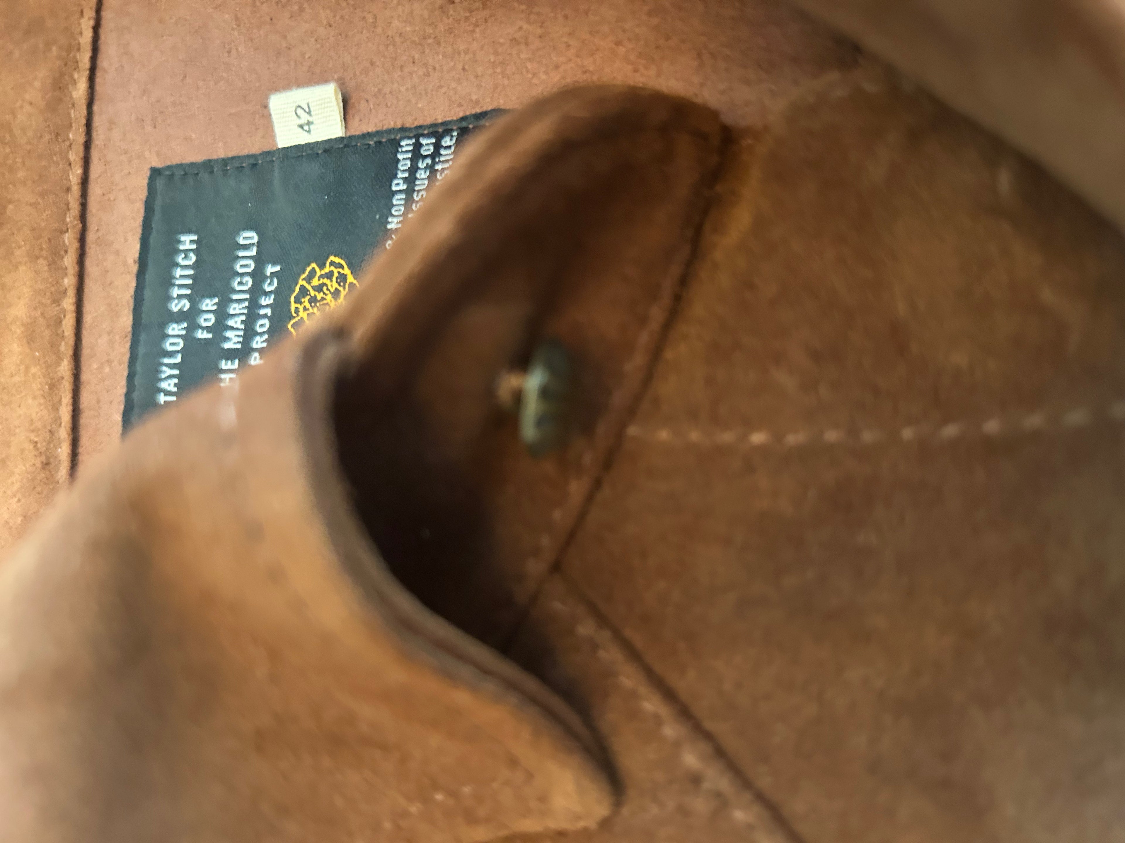 Taylor Stitch Suede Western Overshirt Tagged Large