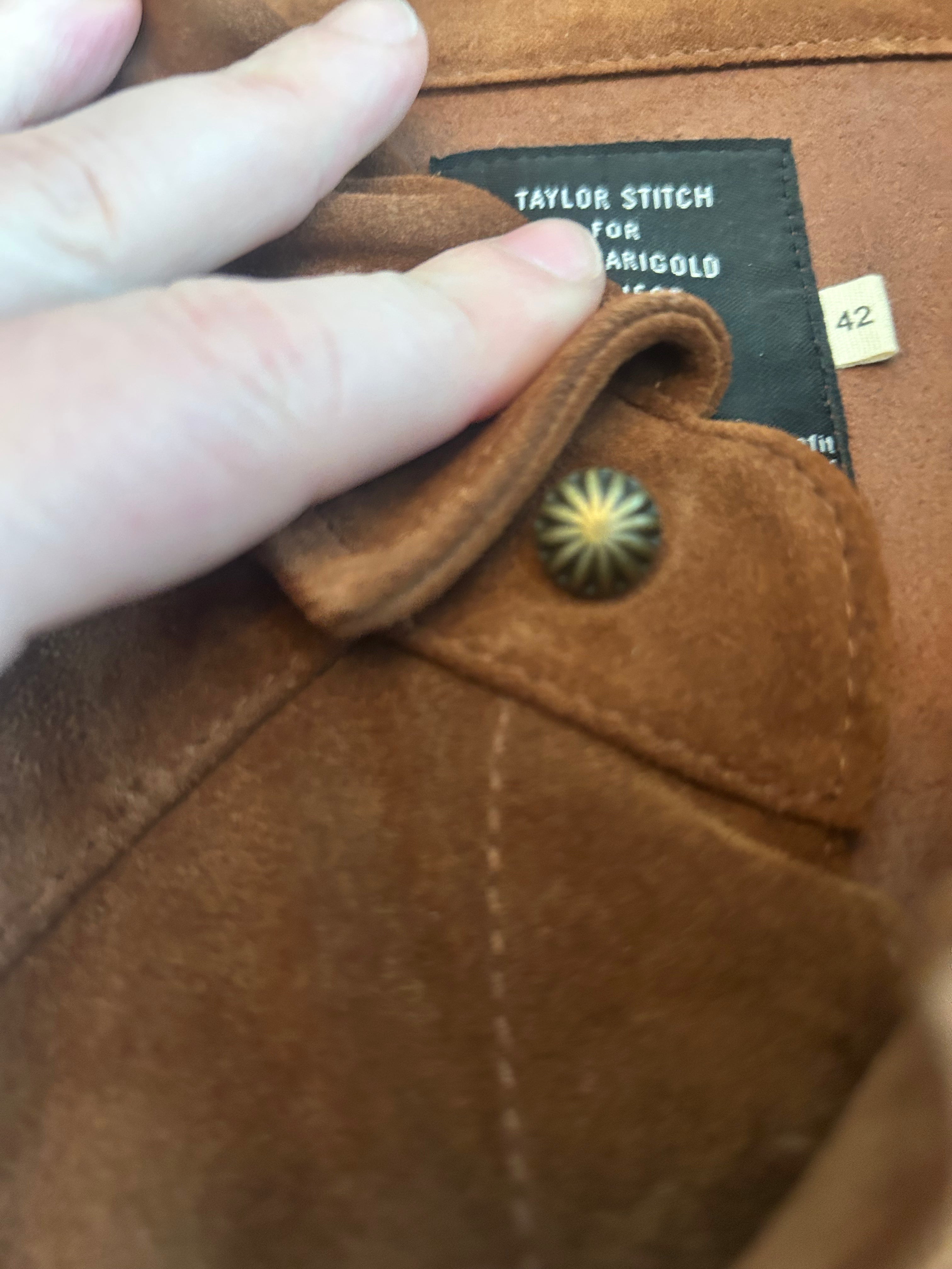 Taylor Stitch Suede Western Overshirt Tagged Large
