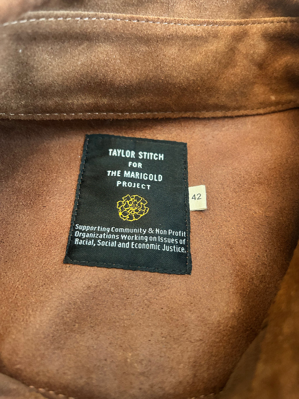 Taylor Stitch Suede Western Overshirt Tagged Large