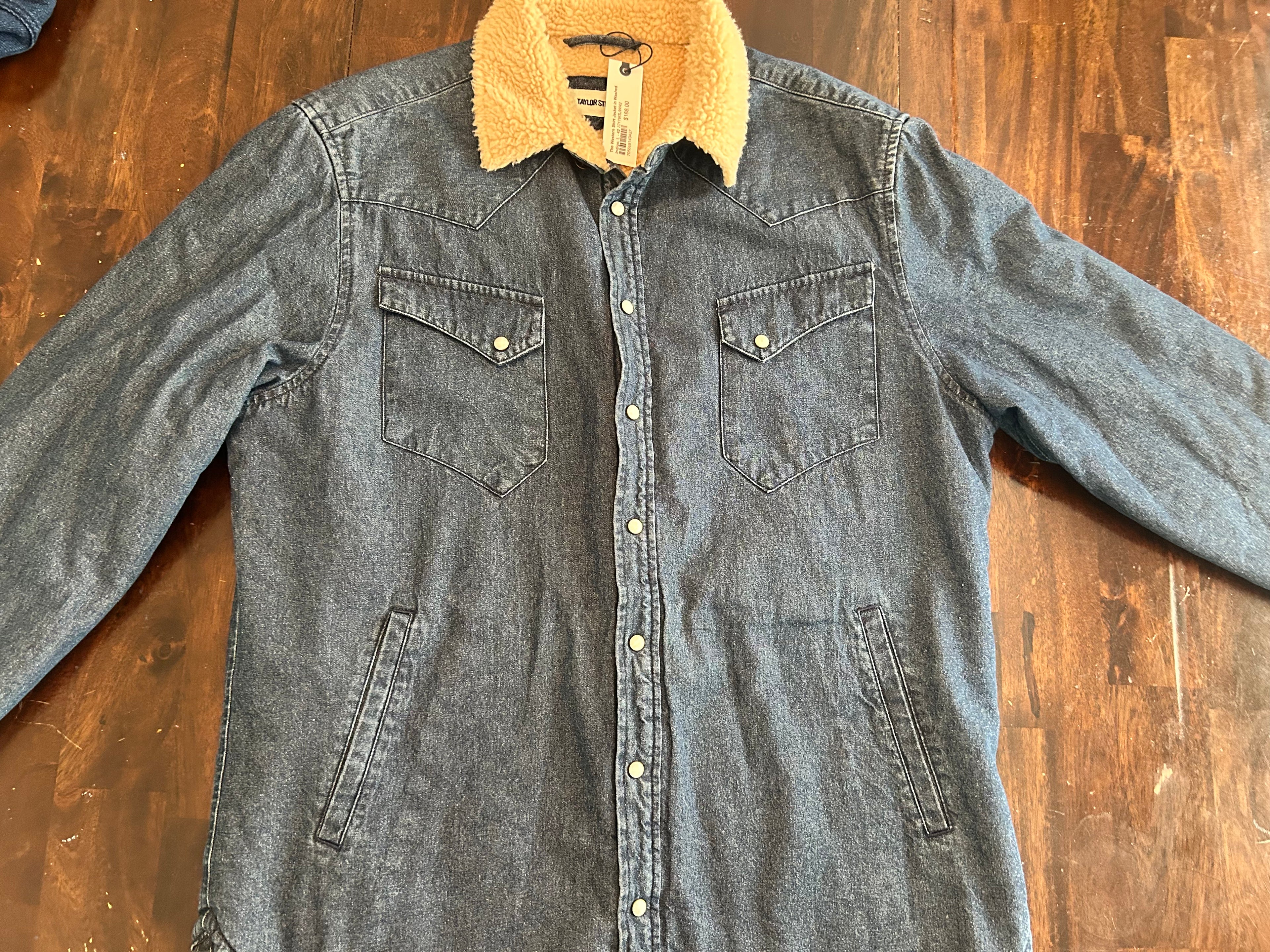 Taylor Stitch Sherpa Lined Western Shirt Jacket NWT Tagged Large (42)