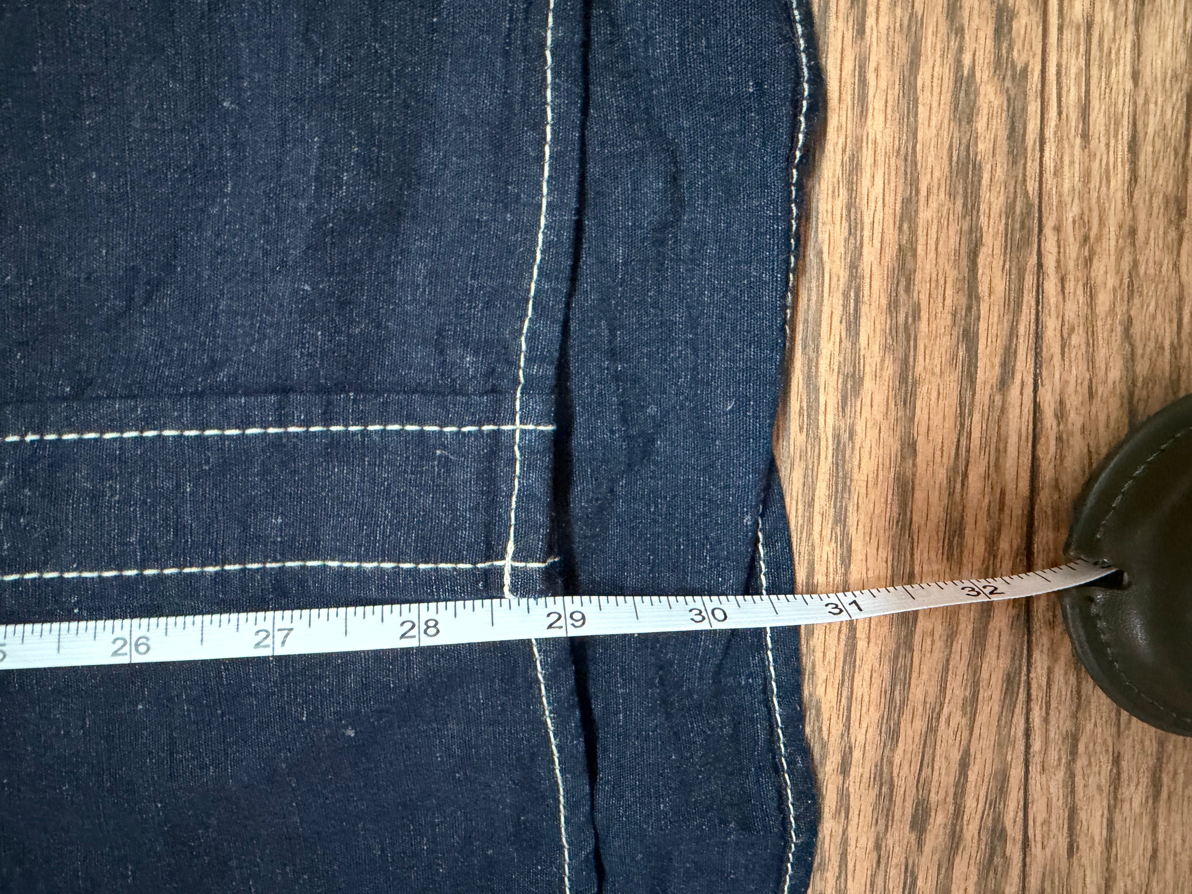 Iron Heart IHSH-444 7oz Indigo Chambray Tagged Large