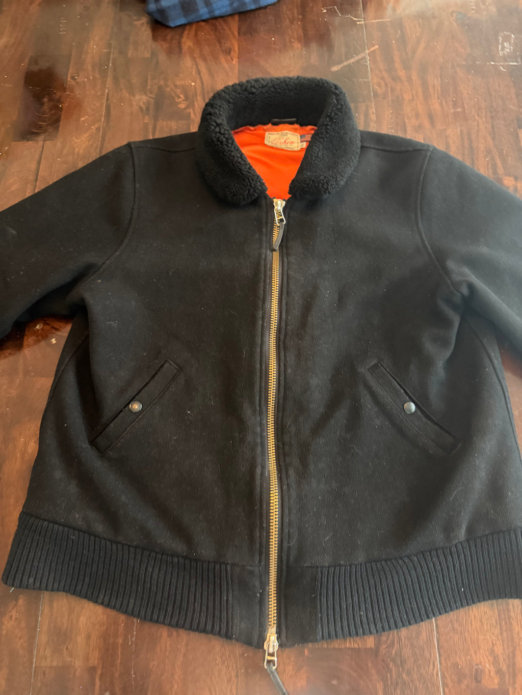 Dehen Wool Flyers Jacket Black Tagged XL