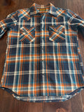 Iron Heart IHSH-262 NAV Crazy Check Western 12oz Ultra Heavy Flannel Tagged Large