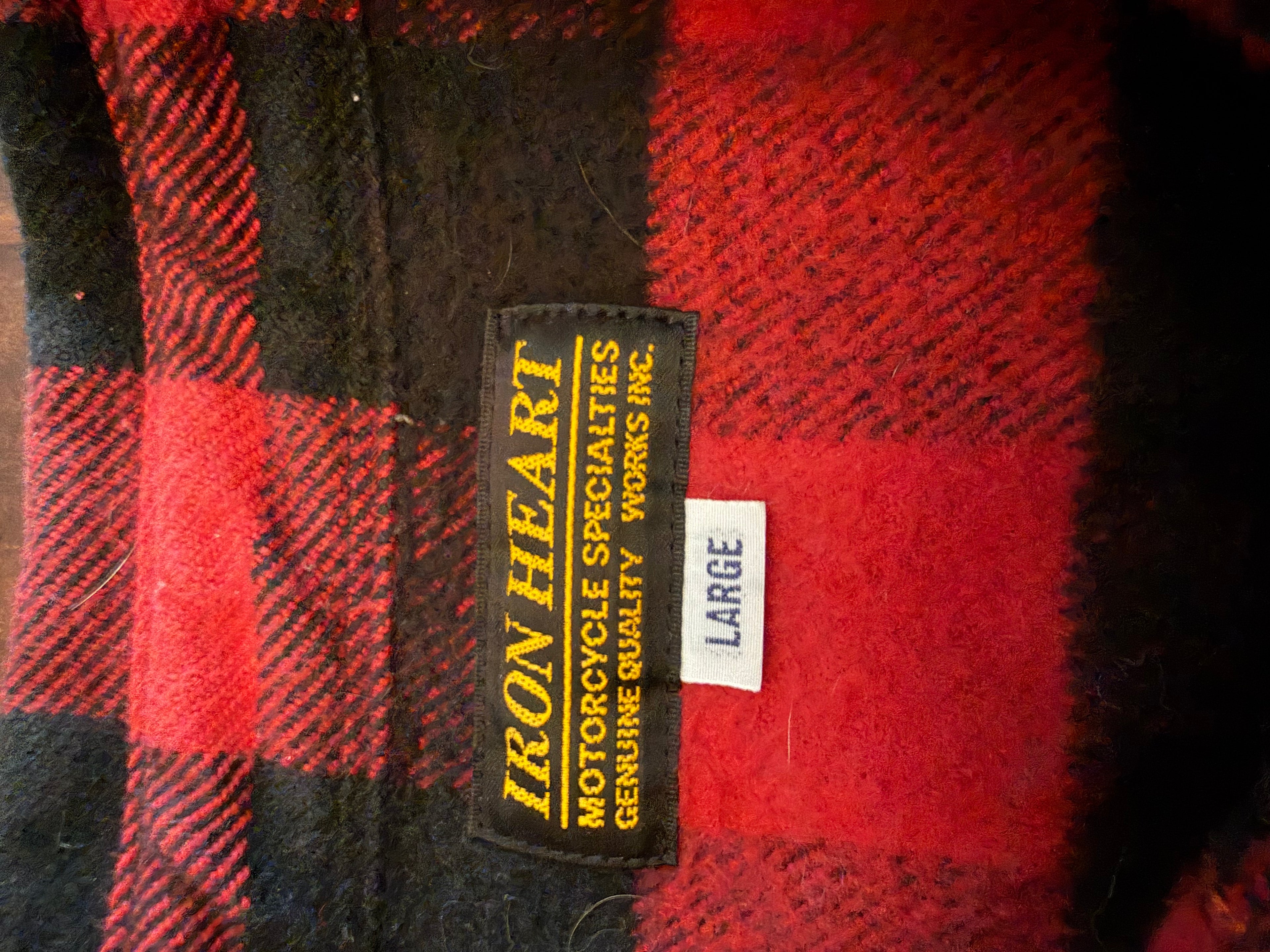 Iron Heart IHSH-232 RED Western Ultra Heavy Flannel Tagged Large
