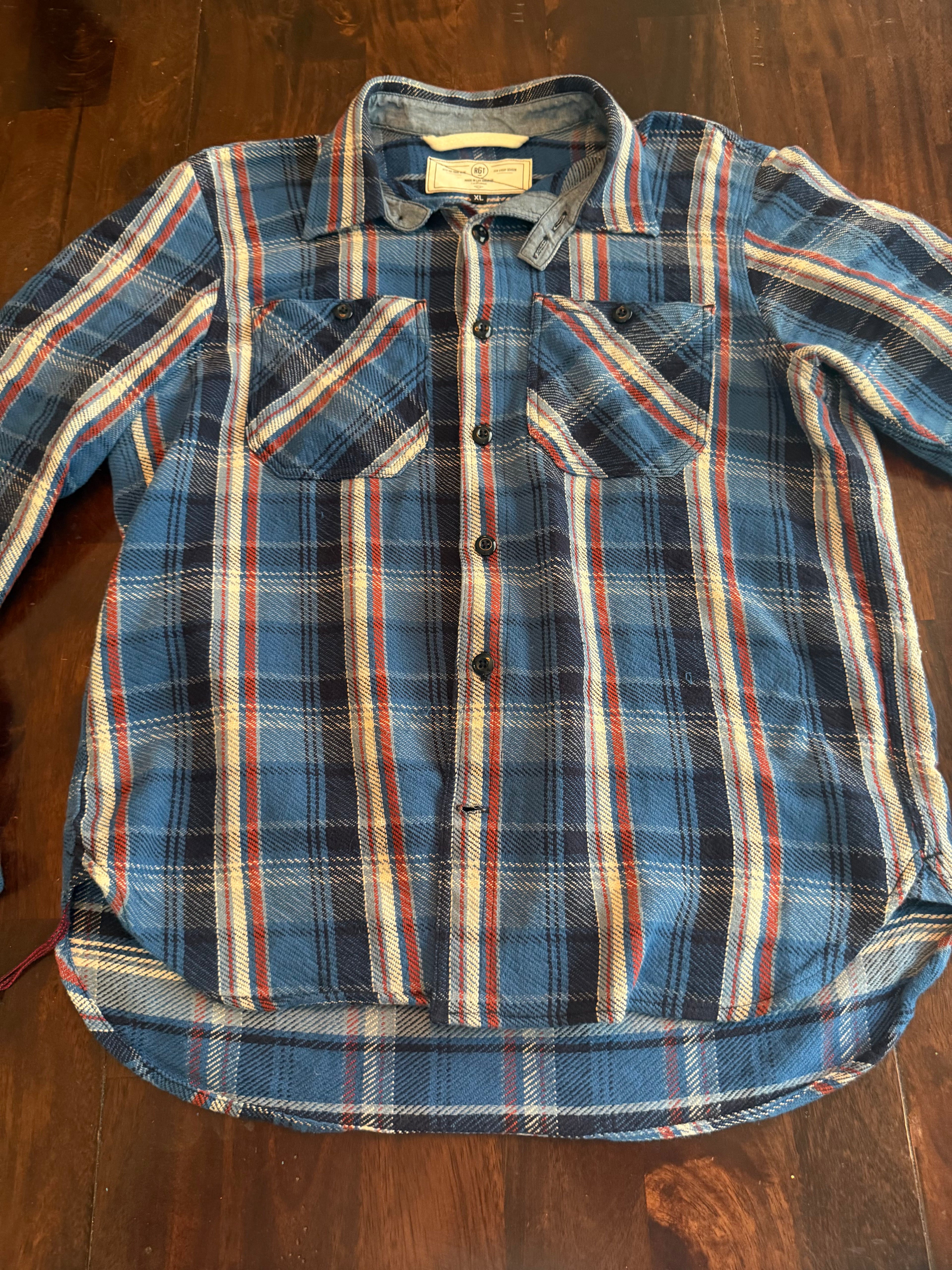 Rogue Territory Midweight Blue Plaid Workshirt