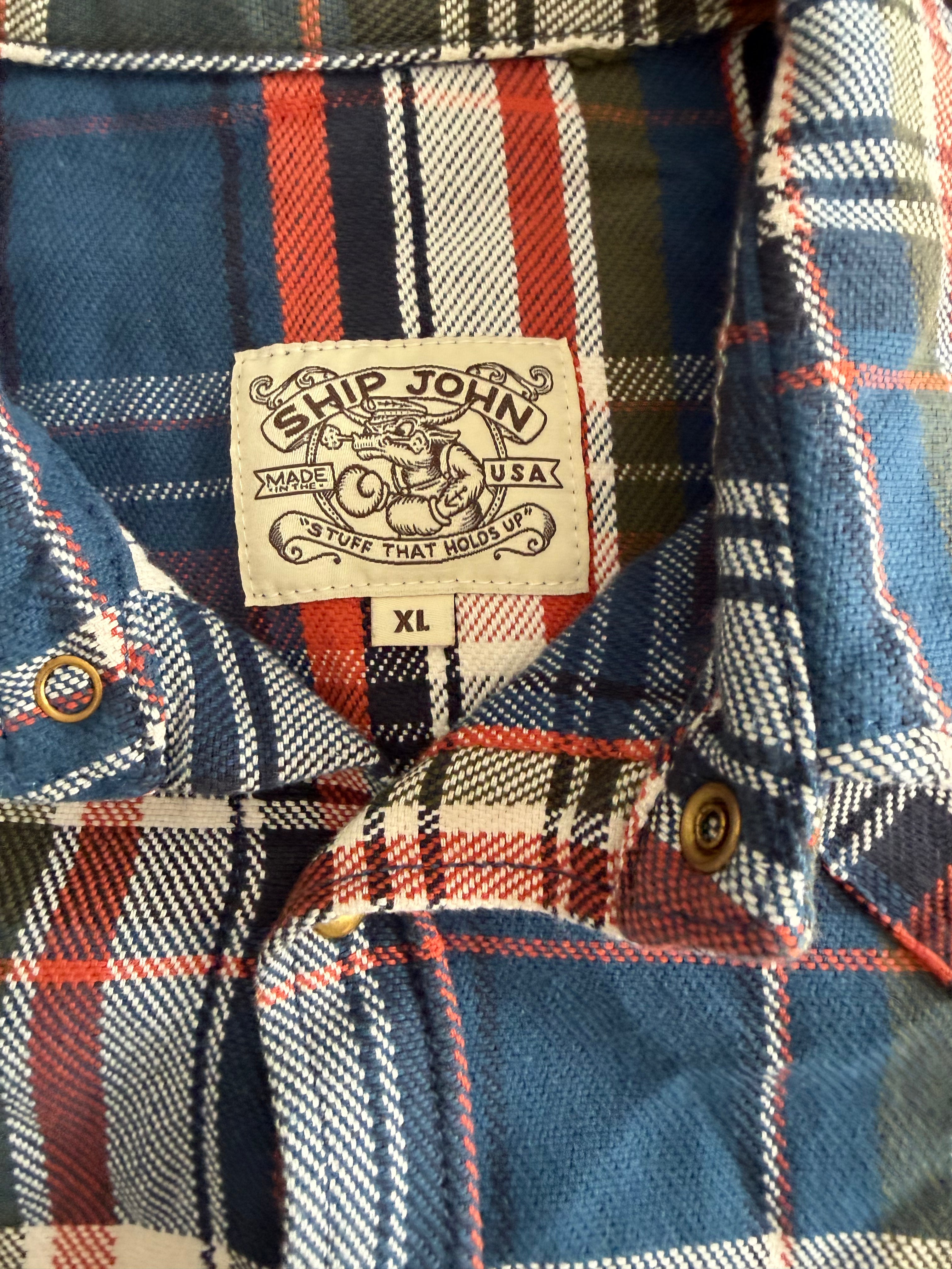 Ship John Japanese Flannel Tagged XL