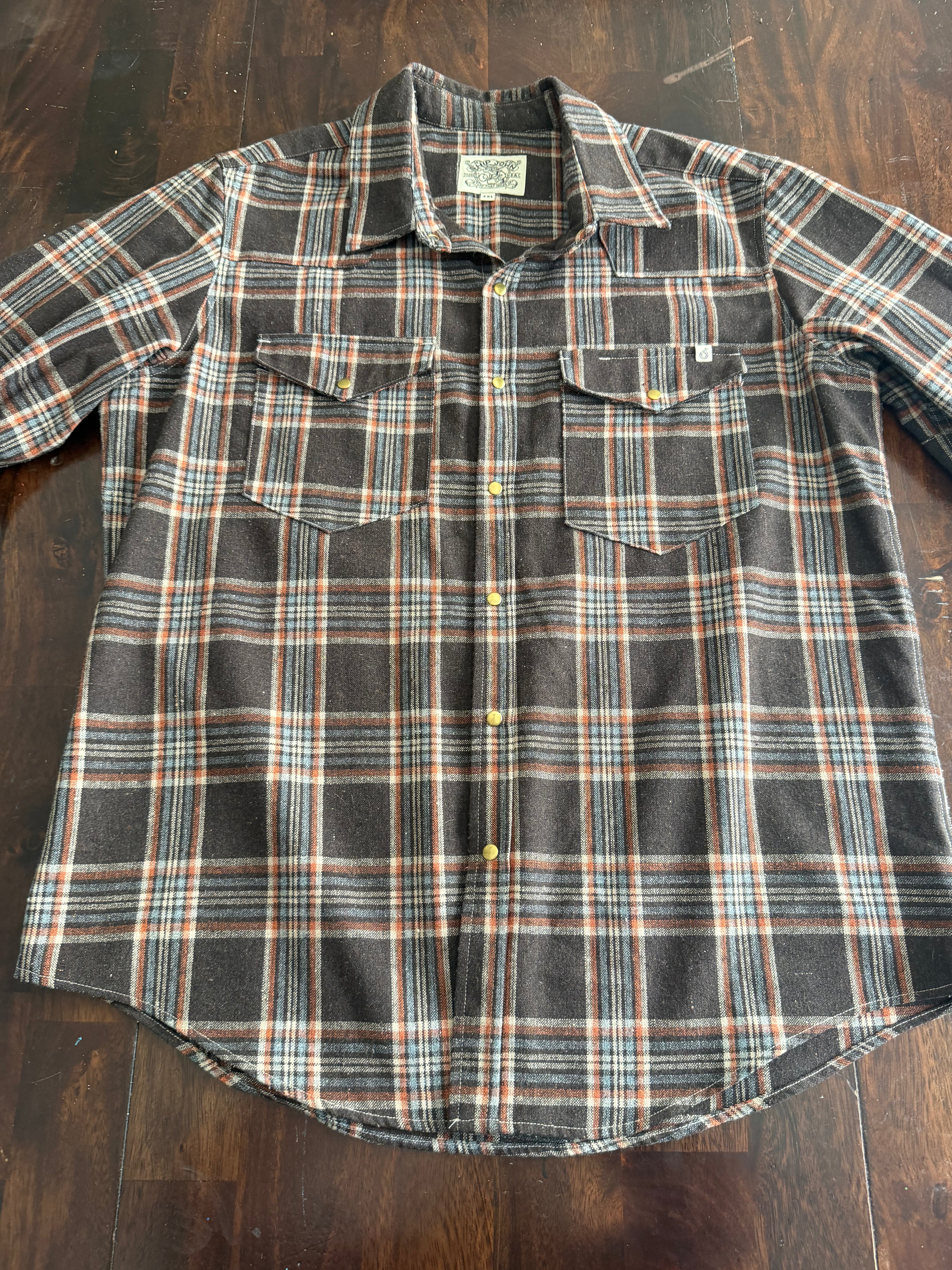 Ship John Brown Plaid Flannel Tagged XXL