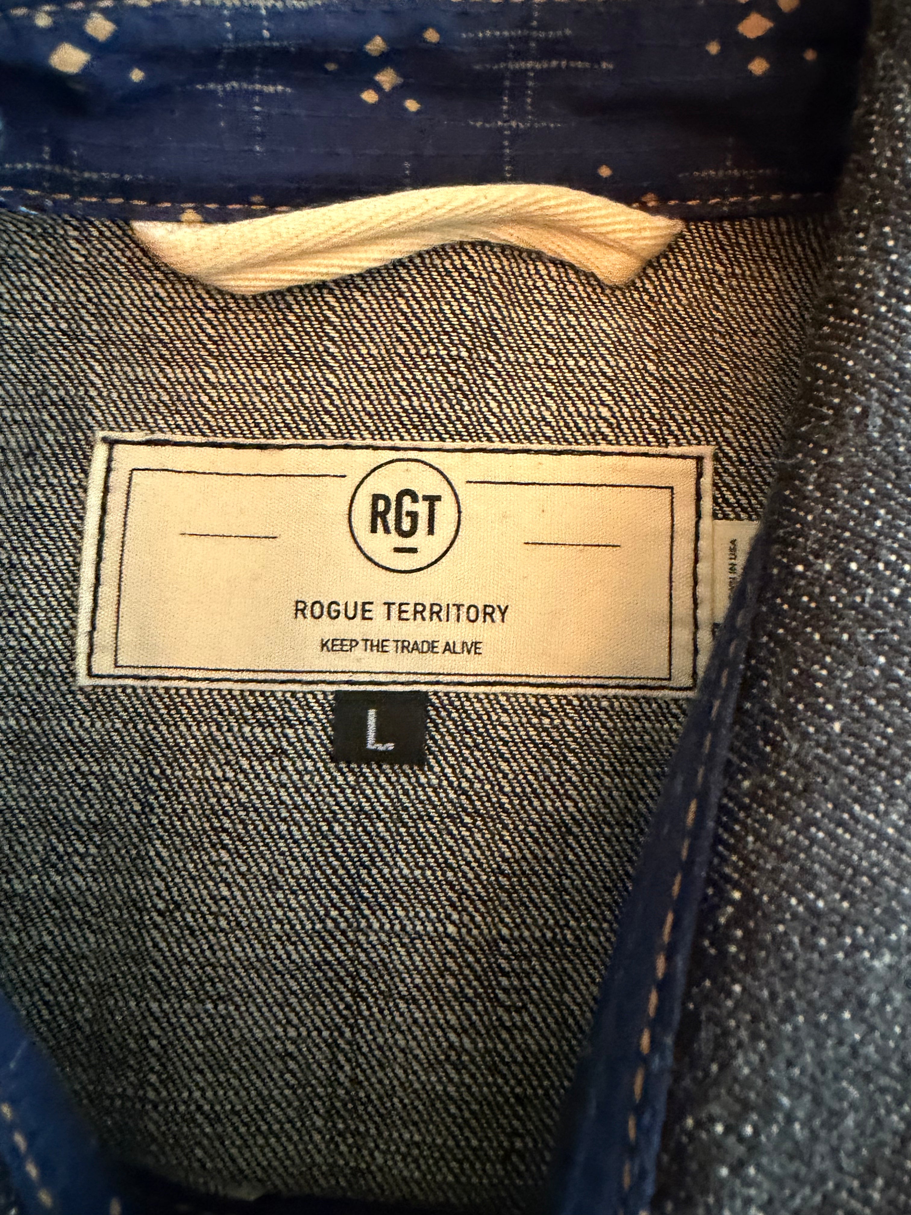 Rogue Territory Cryptic Denim ISC CPO Shirt Tagged Large